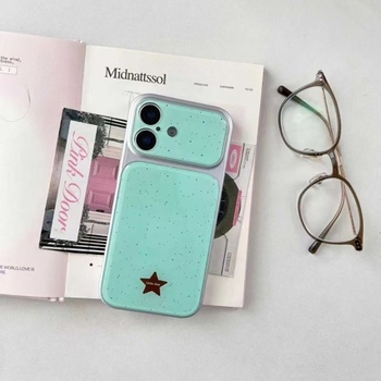 Carcasă Ins Style cu stea argintie pentru iPhone 17 Pro, stil coreean