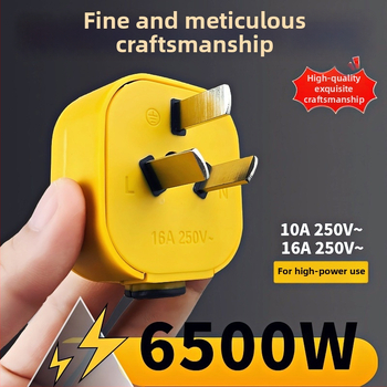 Conector GB standard cu 3 pini, 3 faze, 6000W, izolație din cauciuc, cupru pur, 10A