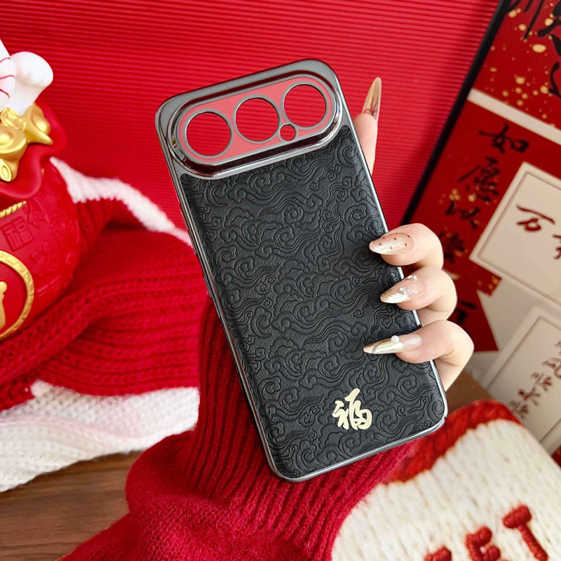 Carcasă HONOR 500/500Pro în stil chinezesc de Anul Nou – MEY-AN00, piele netedă cu finisaj electroplatat de lux