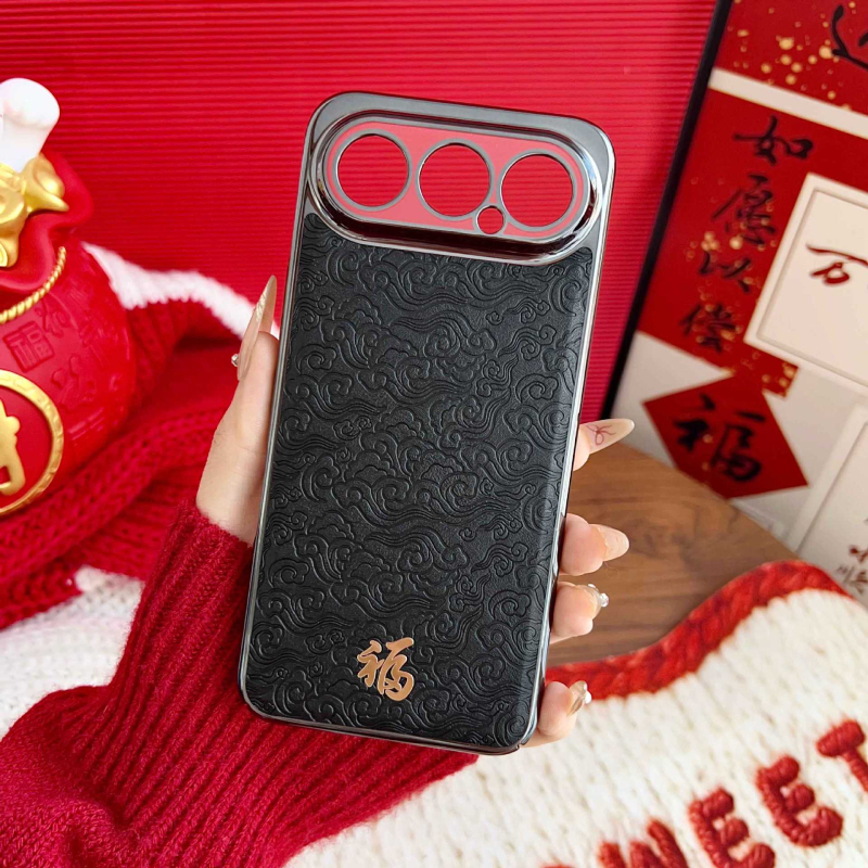 Carcasă HONOR 500/500Pro în stil chinezesc de Anul Nou – MEY-AN00, piele netedă cu finisaj electroplatat de lux