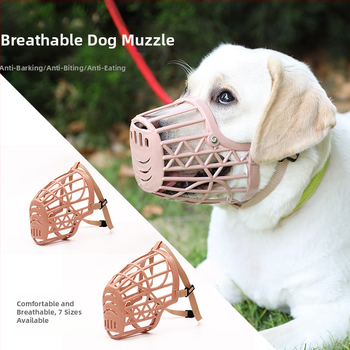 Pipitao Botniță anti-mușcă pentru câini, tip gard, botniță din plastic moale pentru animale de companie