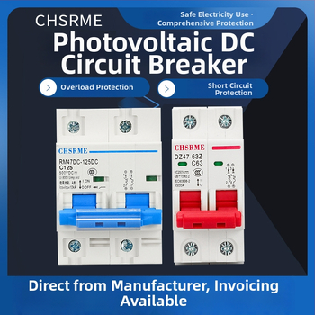 Întrerupător de circuit pentru curent continuu, miniatural, pentru sisteme fotovoltaice și conexiuni ale bateriei