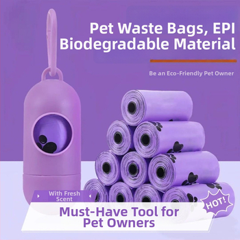 Saci biodegradabili pentru deșeurile de animale de companie, sacoșe groase portabile pentru fecalele câinilor, EPI bio-deșeuri