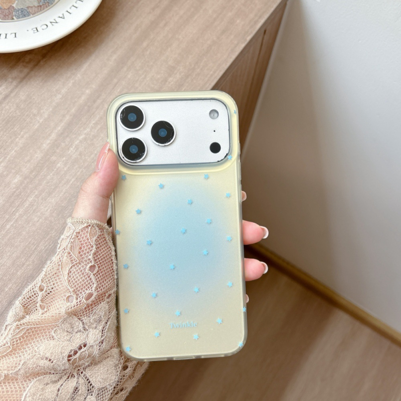 Husă pentru telefon cu gradient de stele pe ecran întreg, compatibilă cu iPhone 17/16 Pro și iPhone 15/14 – husă creativă de protecție