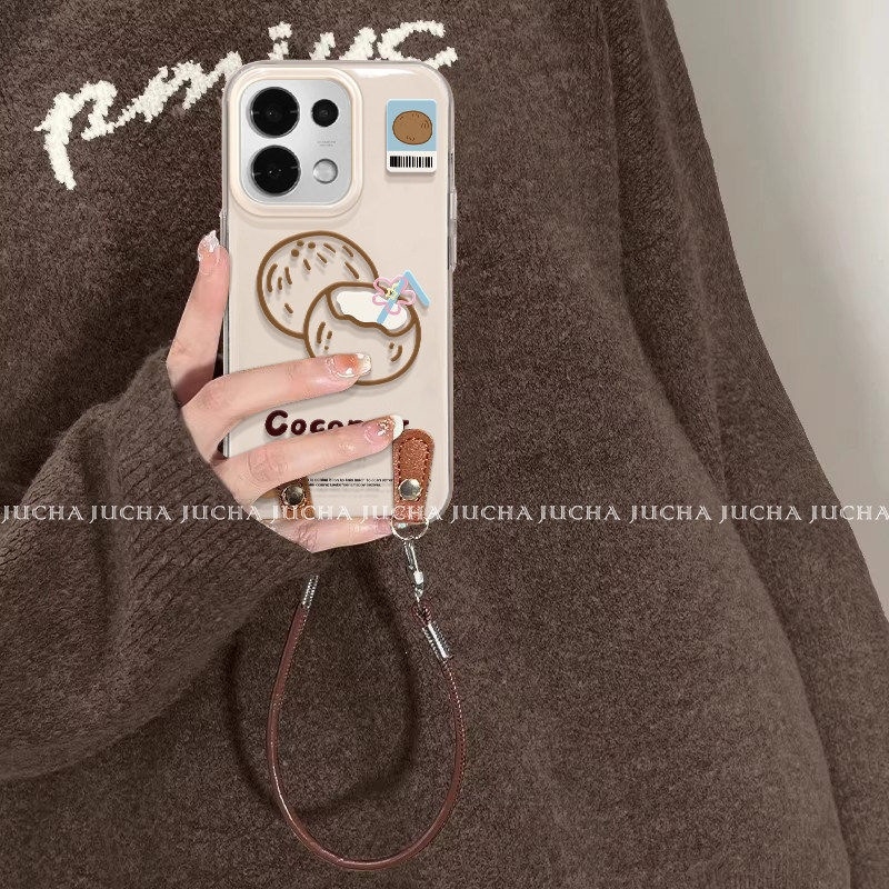 Husa Oppo Reno 16 / Reno 16 Pro, protecție completă, design creativ cu nucă de cocos pictată manual