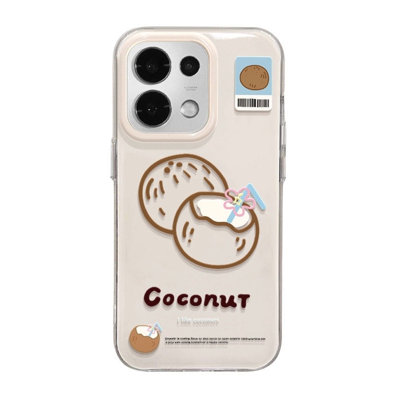 Husa Oppo Reno 16 / Reno 16 Pro, protecție completă, design creativ cu nucă de cocos pictată manual