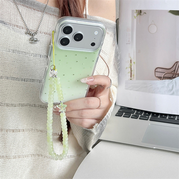 Husă de telefon cu gradient minimalist în verde matcha, cu design în formă de stea, pentru iPhone 17, 16 Pro Max, 15 și 14 — senzație premium