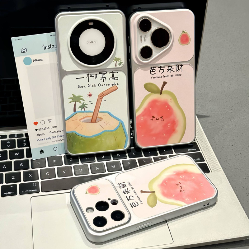 Husă pentru iPhone 17 Pro Max cu tema Fruct Coco – Design minimalist cu fereastră mare