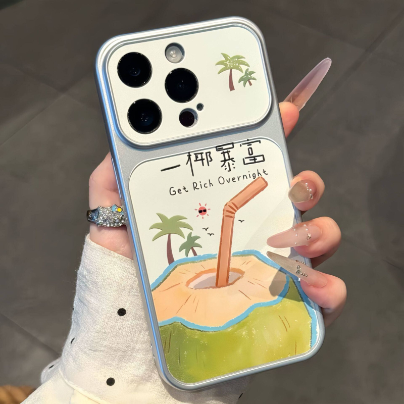 Husă pentru iPhone 17 Pro Max cu tema Fruct Coco – Design minimalist cu fereastră mare