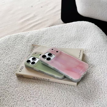 Husă de protecție minimalistă, cu gradient verde avocado, pentru iPhone 17 Pro Max, iPhone 15 și iPhone 14