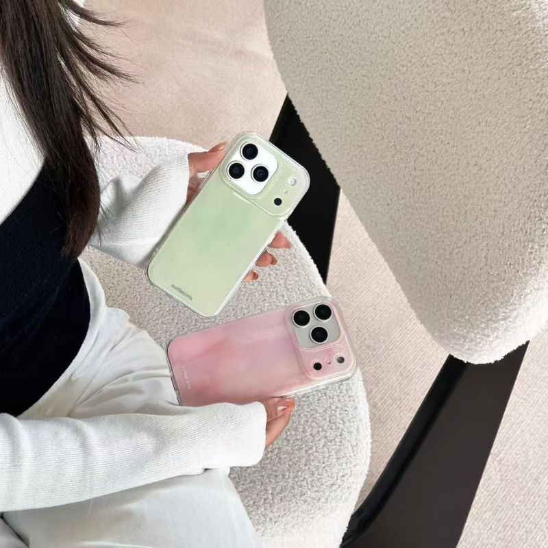 Husă de protecție minimalistă, cu gradient verde avocado, pentru iPhone 17 Pro Max, iPhone 15 și iPhone 14