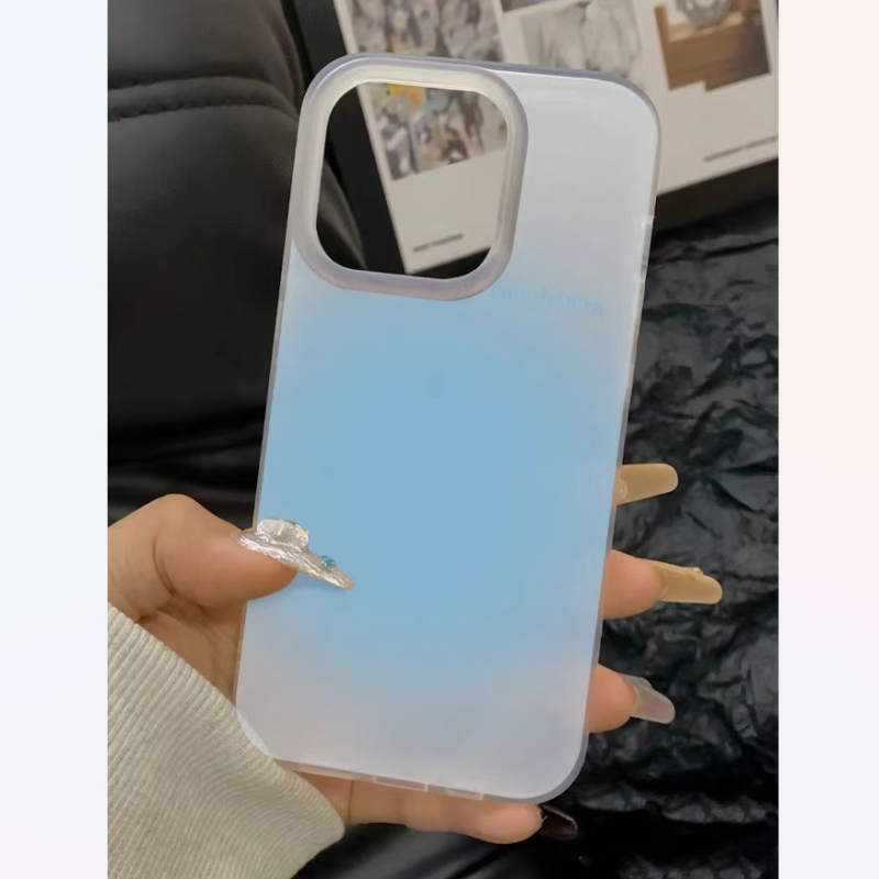 Carcasă moale de protecție cu gradient verde, finisaj mat, pentru iPhone 15 Pro și iPhone 14