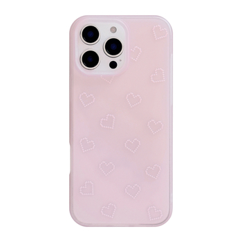 Carcasă inimă în stil pixel pentru iPhone 14 Pro Max – husă TPU moale, personalizabilă, design minimalist coreean