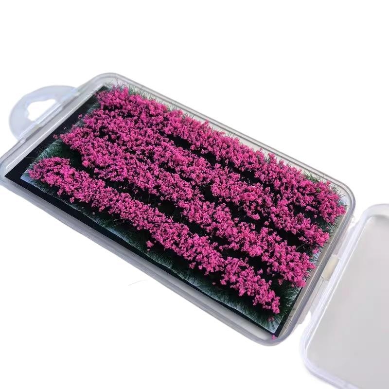 Set de 4 flori și plante artificiale autoadesive pentru dioramă de peisaj mini DIY