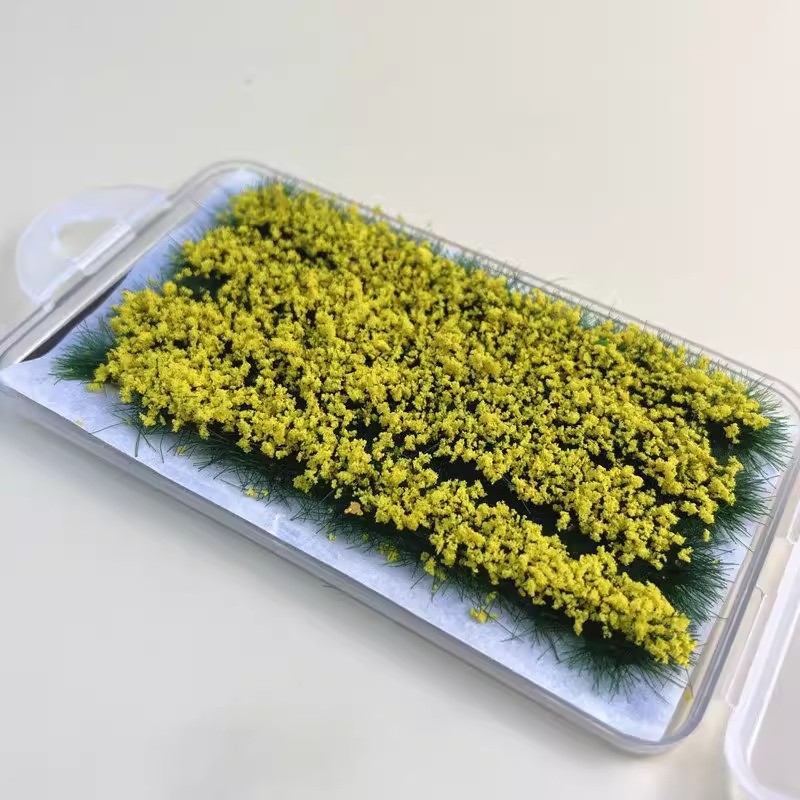 Set de 4 flori și plante artificiale autoadesive pentru dioramă de peisaj mini DIY