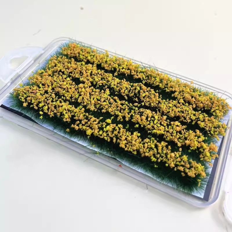 Set de 4 flori și plante artificiale autoadesive pentru dioramă de peisaj mini DIY
