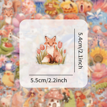 Set de 54 autocolante PET cu zâne drăguțe pentru decorarea huselor de telefon, căștilor și a mașinilor