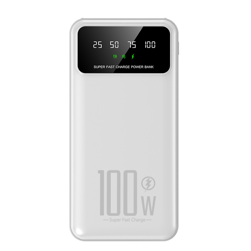 KC Power bank cu cablu încorporat, 20.000 mAh, încărcare rapidă 100W PD, capacitate mare, portabil, personalizabil