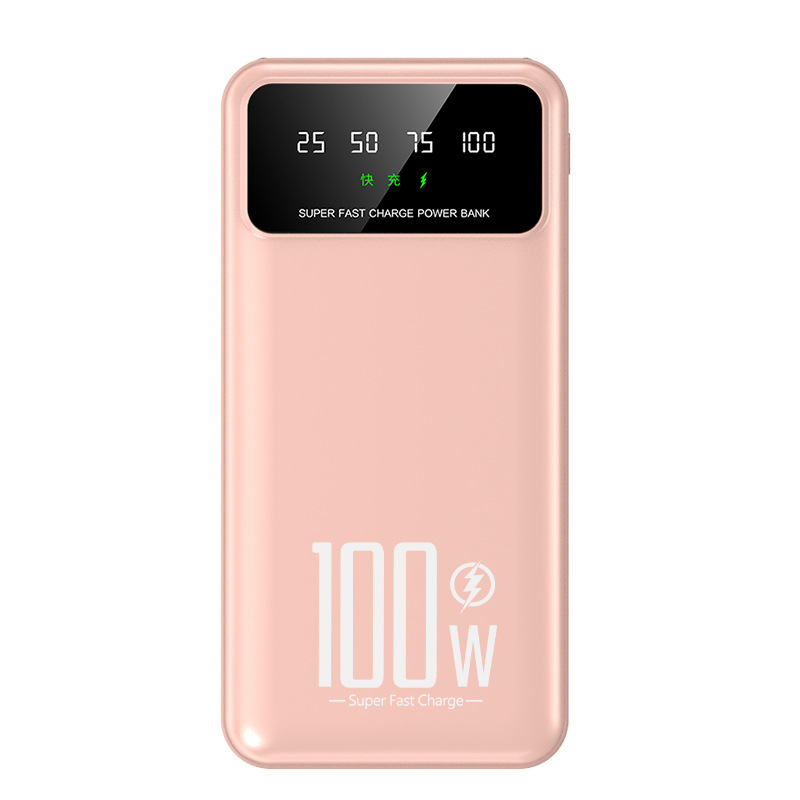 KC Power bank cu cablu încorporat, 20.000 mAh, încărcare rapidă 100W PD, capacitate mare, portabil, personalizabil