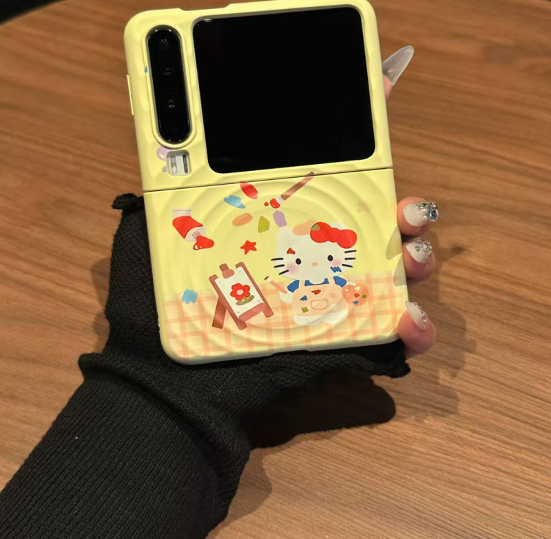 Suport magnetic cu pisicuță desen animat pentru husă Huawei Purax – ediție colecție