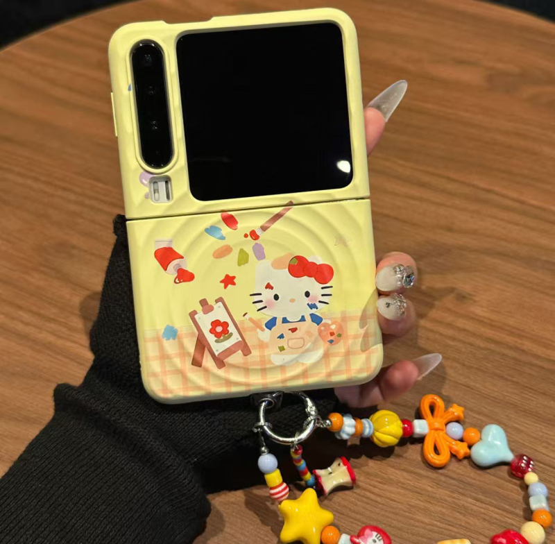 Suport magnetic cu pisicuță desen animat pentru husă Huawei Purax – ediție colecție