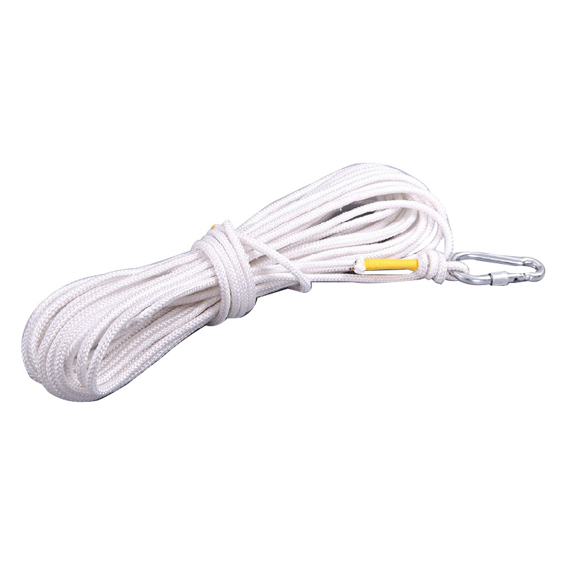 Sfoară de siguranță din nylon cu miez de oțel, pentru coborâturi la înălțime; sfoară universală pentru uscat haine în exterior.