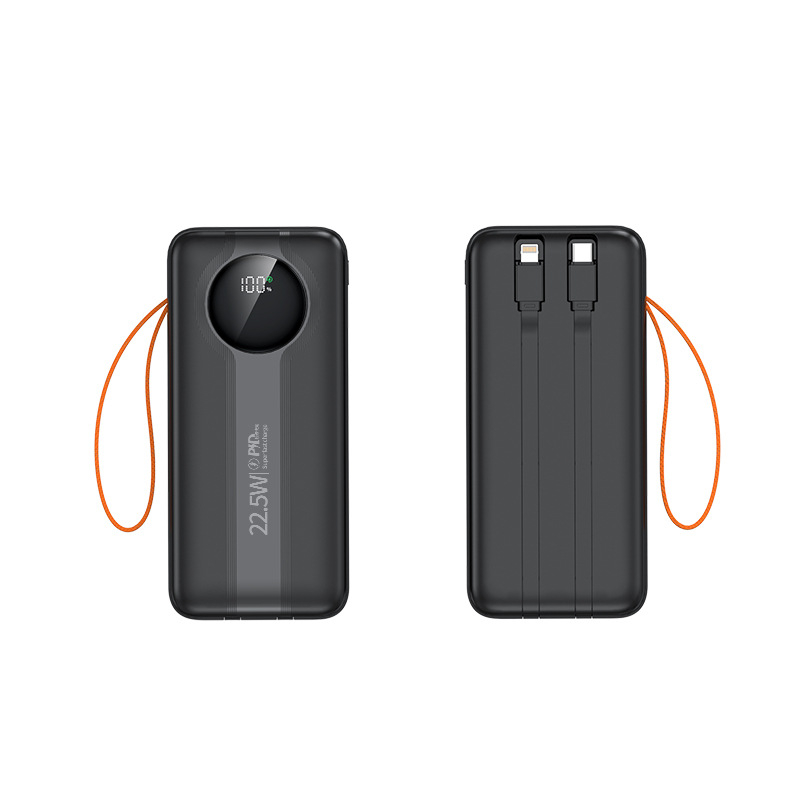 Baterie externă pentru aer liber, 50.000 mAh, afișaj digital, cablu încorporat și ieșire USB, încărcare rapidă