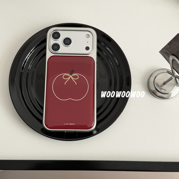 Carcasă de telefon Woowoowoo, stil Niche Ins, design minimalist cu linii, roșu Apple, pentru iPhone 16 Pro Max