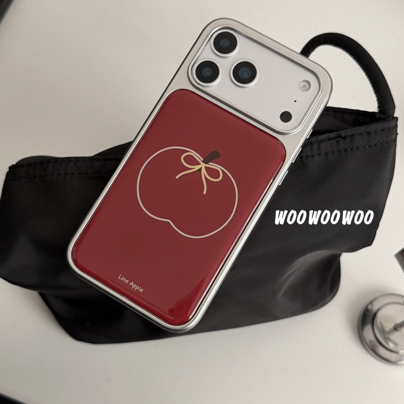 Carcasă de telefon Woowoowoo, stil Niche Ins, design minimalist cu linii, roșu Apple, pentru iPhone 16 Pro Max