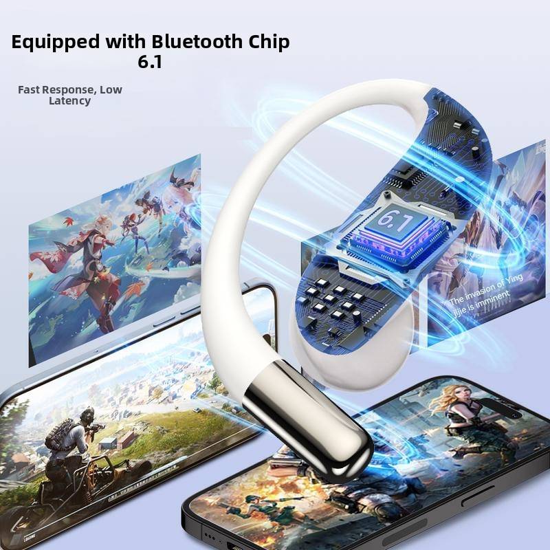 Căști Bluetooth cu traducere în timp real AI, conducție osoasă, design deschis pe ureche