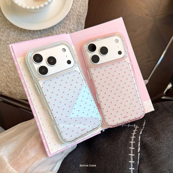 Husă pentru iPhone 14 Pro Max, stil Ins, buline polka, transparentă