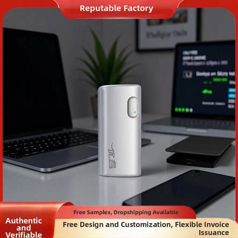 Power bank capsule 5000mAh cu cablu încorporat - ultra-subțire, mic, portabil