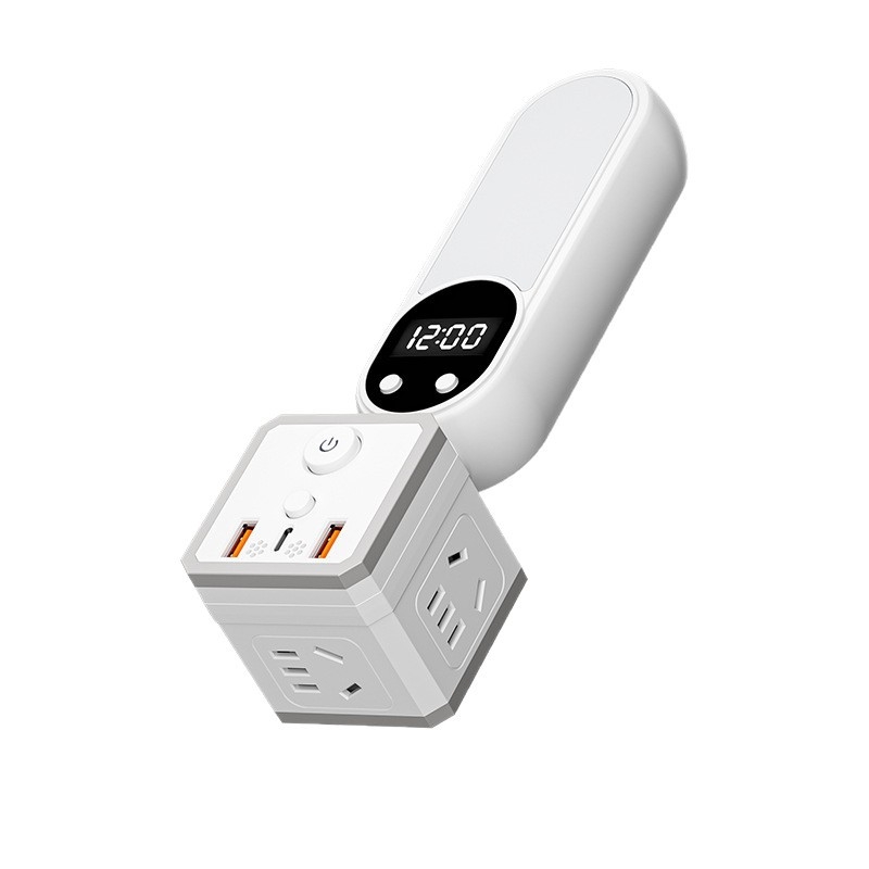 Priză prelungitoare inteligentă montată pe perete cu telecomandă