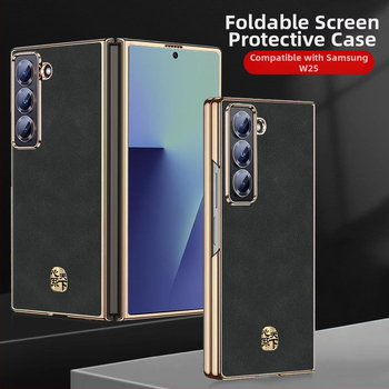Carcasă pentru Samsung W25 SM-W9025, capac flip rabatabil, stil chinezesc, textură din piele de înaltă calitate
