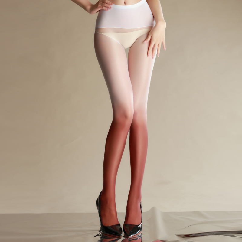 Dresuri gradient bicolor, efect 3D Aurora, fără cusături, ultra-subțiri, catifelate și sexy, finisaj lucios