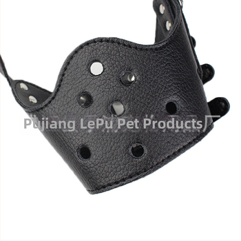 Mască de bot din piele pentru câini, anti-lătrare, anti-mușcare, reglabilă, accesorii pentru animale de companie