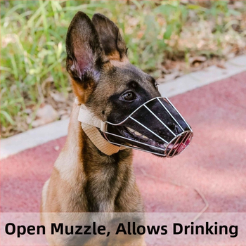 Botniță metalică pentru câini de talie medie spre mare; anti mușcătură, anti lătrăt și anti mestecat; potrivită pentru Malinois și German Shepherd