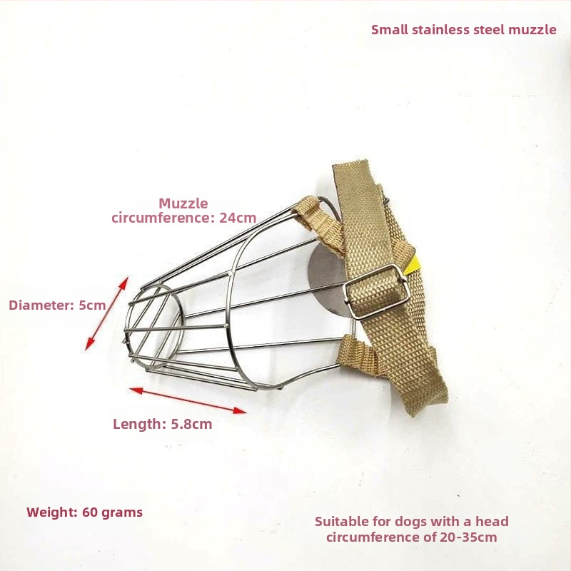 Botniță metalică pentru câini de talie medie spre mare; anti mușcătură, anti lătrăt și anti mestecat; potrivită pentru Malinois și German Shepherd
