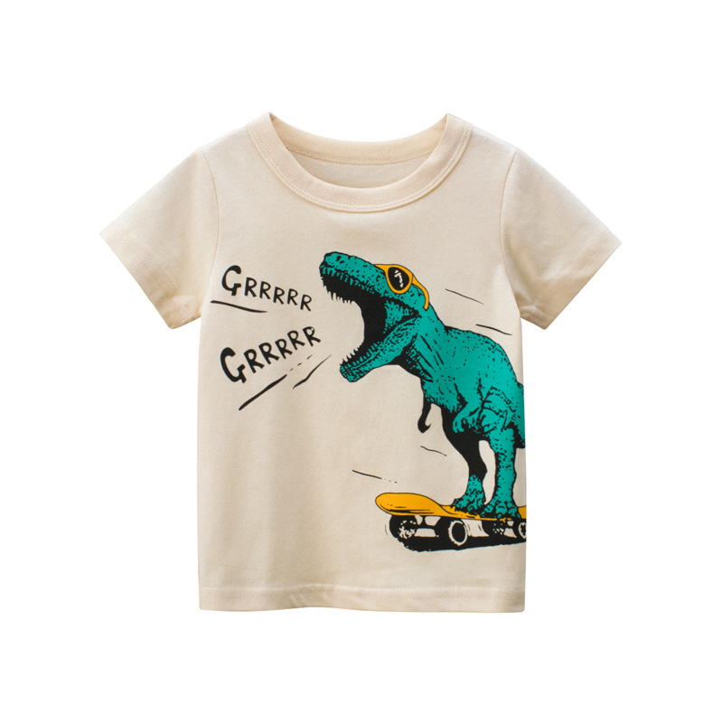 27Kids tricou din bumbac pentru băieți, mânecă scurtă, vară 2024