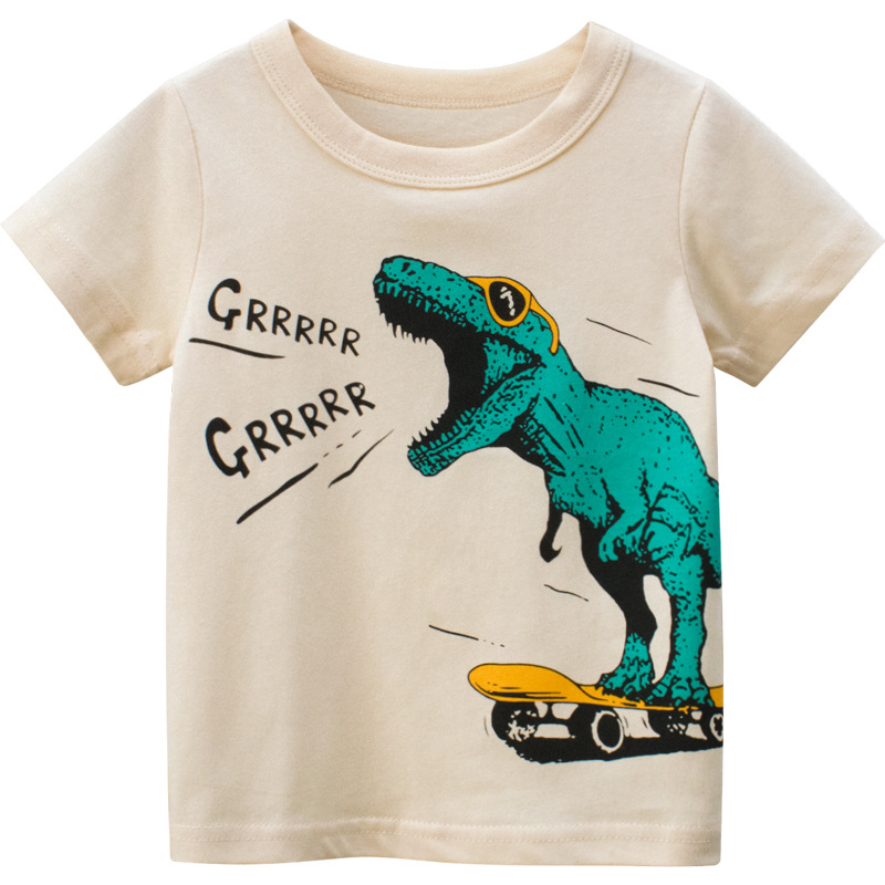 27Kids tricou din bumbac pentru băieți, mânecă scurtă, vară 2024
