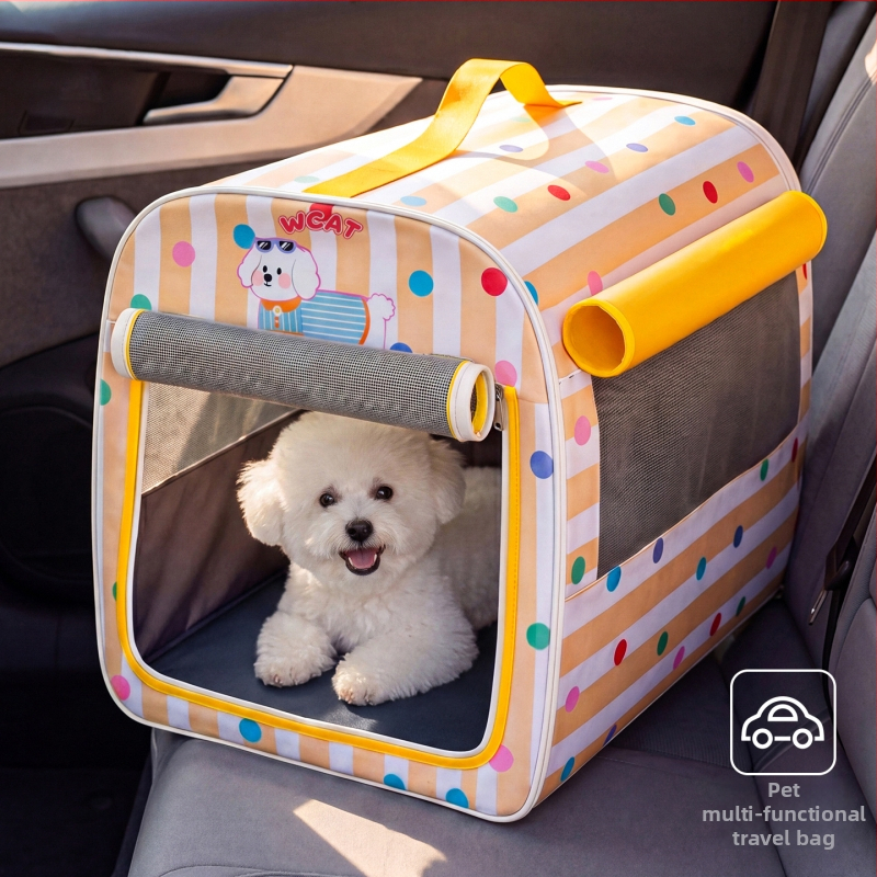 Geantă de călătorie pentru animale pentru mașină, transportor pliabil pentru câini și pisici, scaun de siguranță portabil, pat auto pentru câini și pisici mici