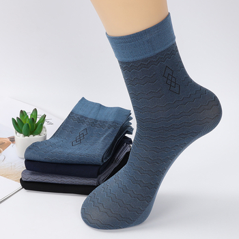 Șosete bărbați din nylon, până la gambe, respirante, subțiri, cu dungi, control al mirosului, vară