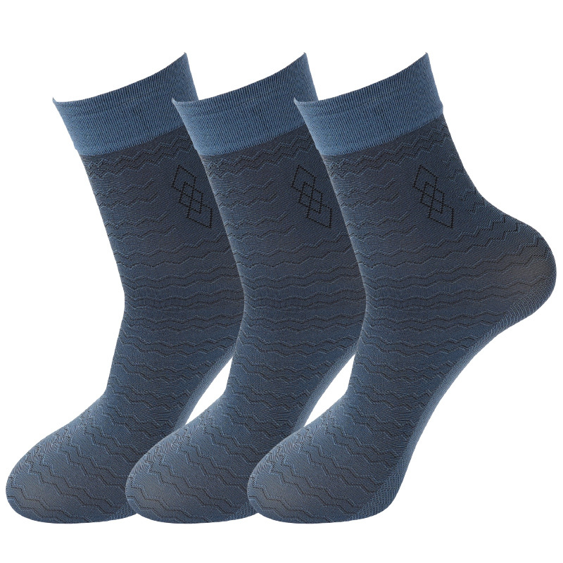 Șosete bărbați din nylon, până la gambe, respirante, subțiri, cu dungi, control al mirosului, vară