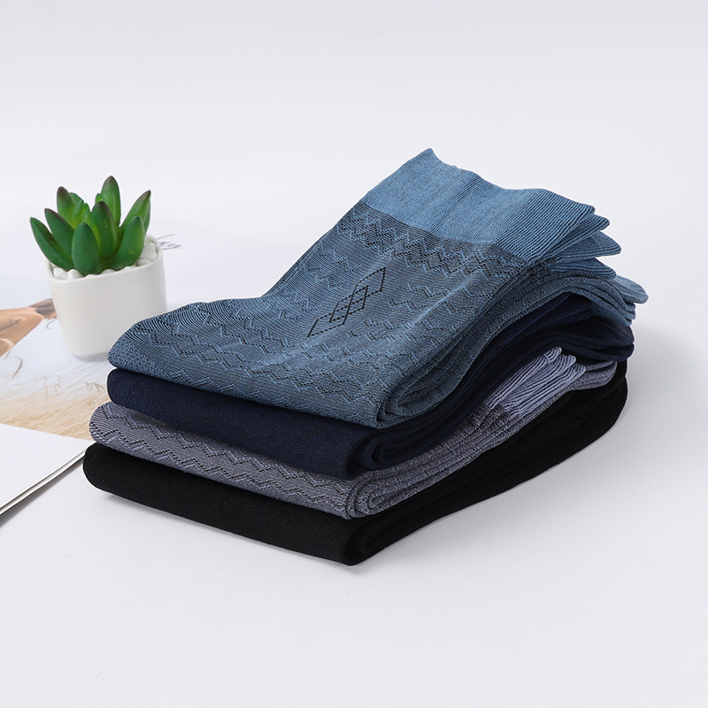 Șosete bărbați din nylon, până la gambe, respirante, subțiri, cu dungi, control al mirosului, vară