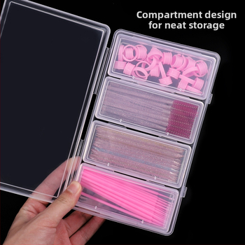 Box în box cu 4 compartimente, organizator independent de depozitare, compatibil pentru depozitarea instrumentelor de makeup, a produselor de styling, a artelor de unghii și a unghiilor purtabile