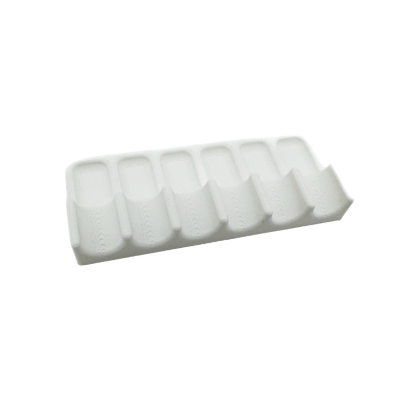 Suport de pensule din plastic cu 6 găuri, finisaj lustruit, pentru pensule acrilice și ulei