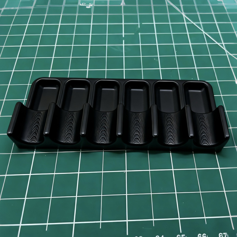 Suport de pensule din plastic cu 6 găuri, finisaj lustruit, pentru pensule acrilice și ulei
