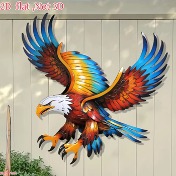 Decor de perete din oțel cu vultur zburător – stil european și american – decor pentru gard exterior, curte, grădină, sufragerie și dormitor.