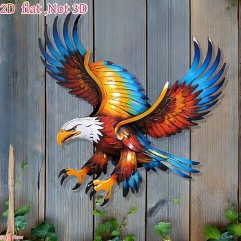 Decor de perete din oțel cu vultur zburător – stil european și american – decor pentru gard exterior, curte, grădină, sufragerie și dormitor.
