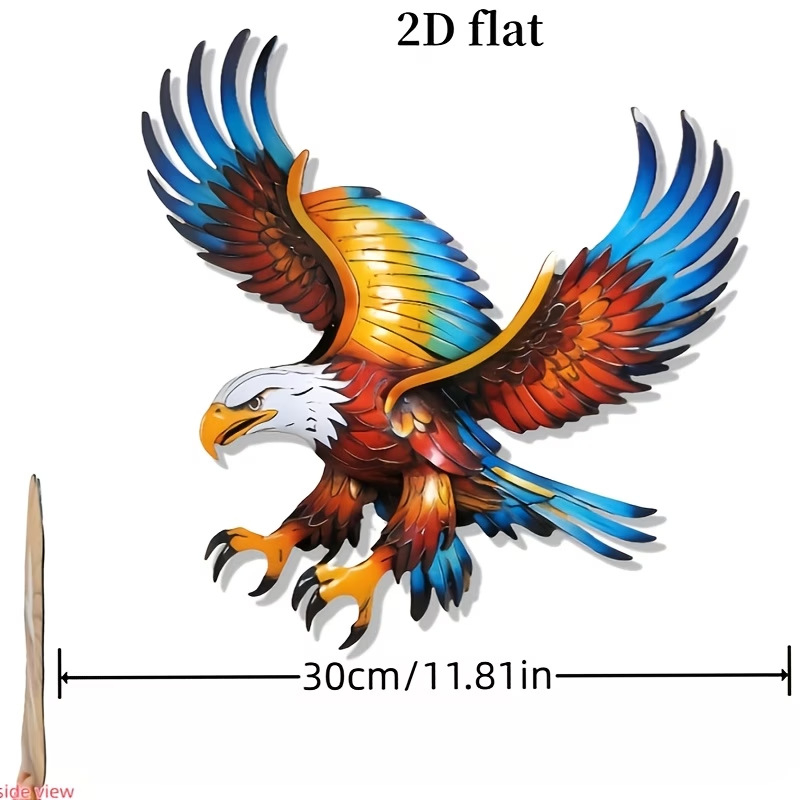 Decor de perete din oțel cu vultur zburător – stil european și american – decor pentru gard exterior, curte, grădină, sufragerie și dormitor.